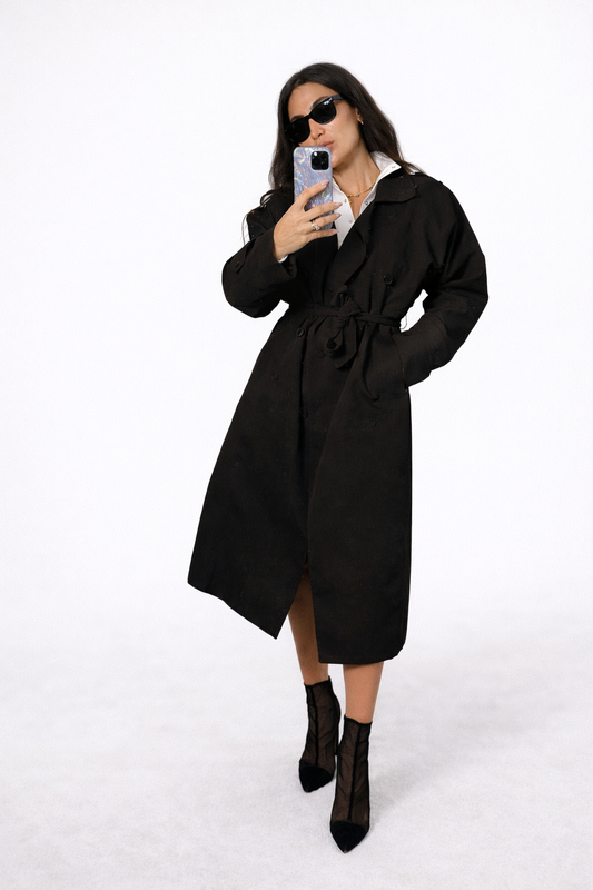 Trench coat noir