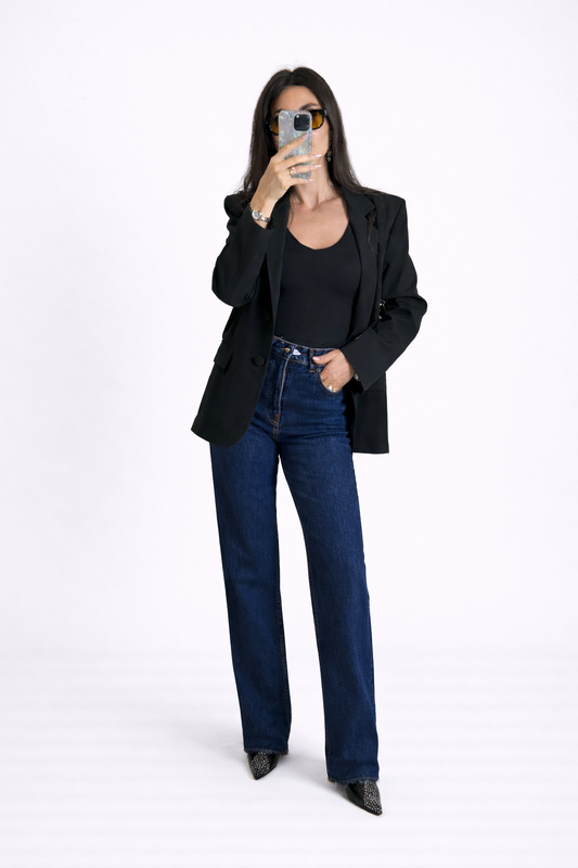 Jean brut coupe évasée