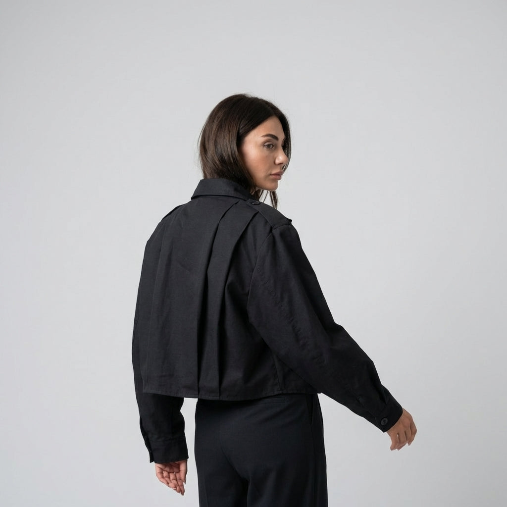 Veste noire épaulettes