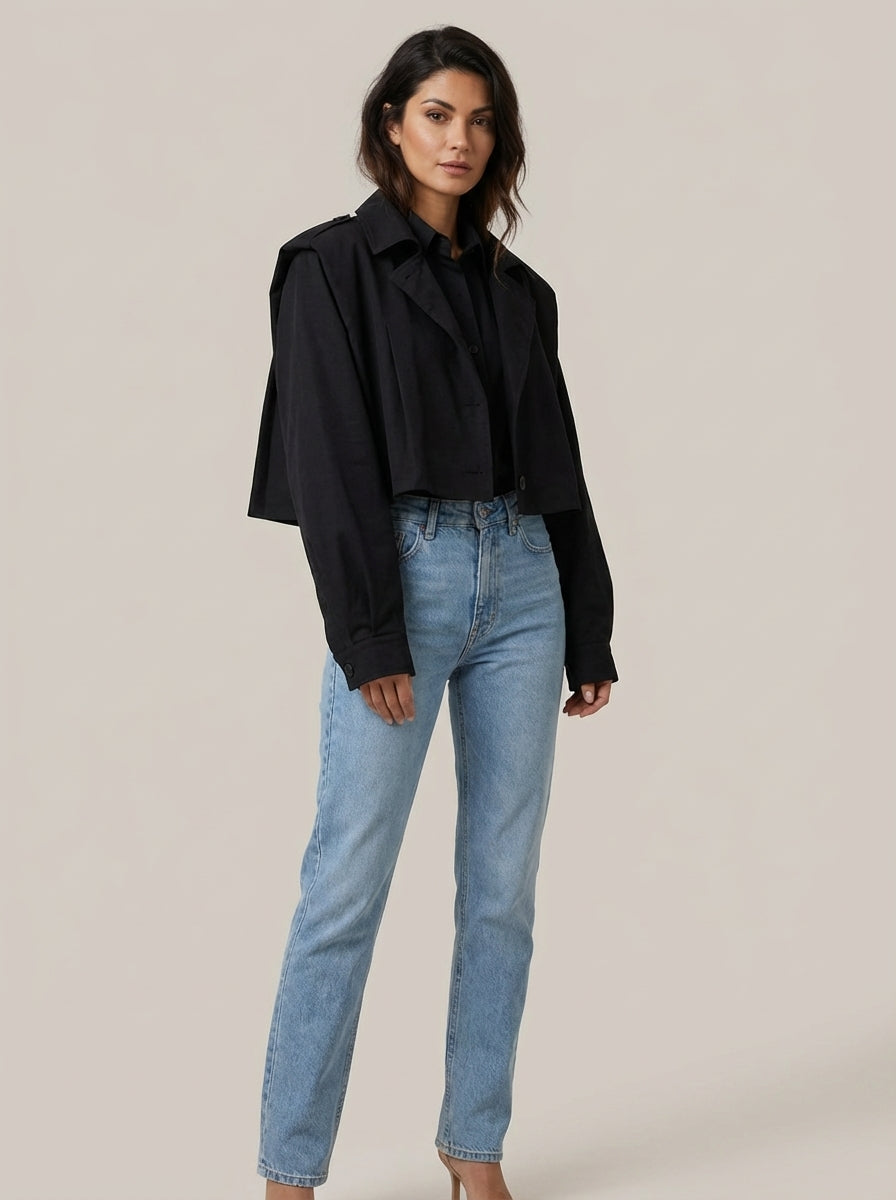 Veste noire épaulettes