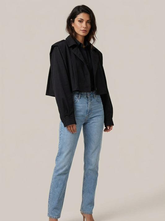 Veste noire épaulettes