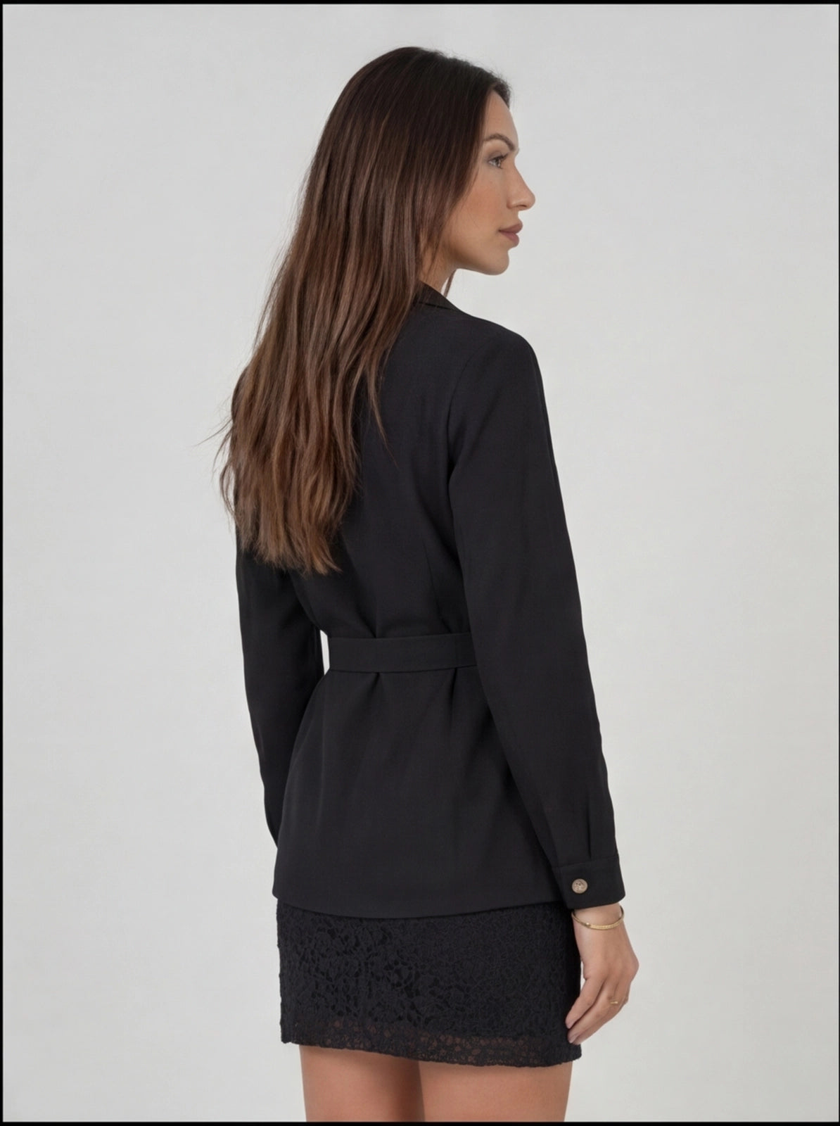 Chemise manches longues avec ceinture