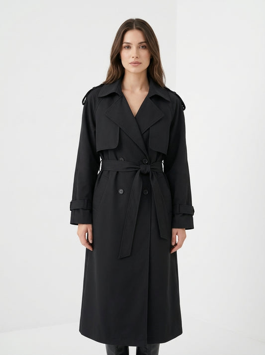 Trench coat noir