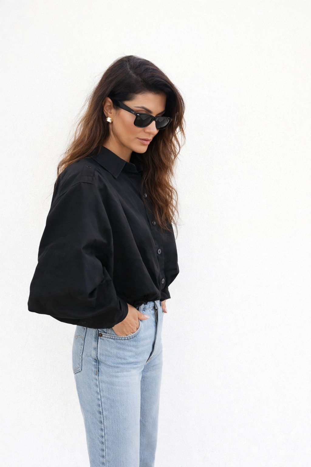 Veste noire épaulettes